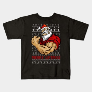 Merry Liftmas Ugly Christmas Gym Workout Gift Mens Kids T-Shirt